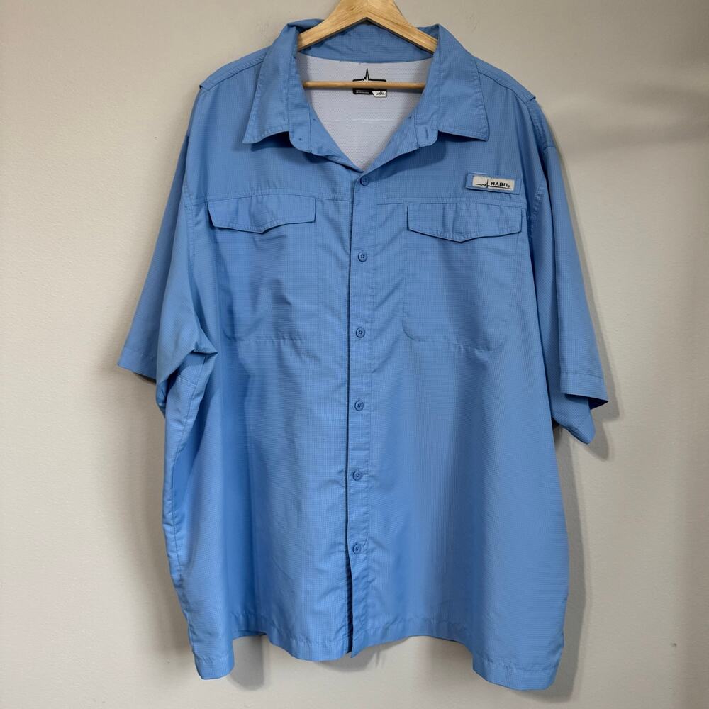 Habit Mens 3XL Solar Factor Fishing Outdoor Shirt Vented UPF 40+ Performance